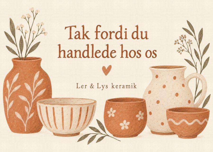 Postkort lavet med AI: Tak fordi du handlede hos os