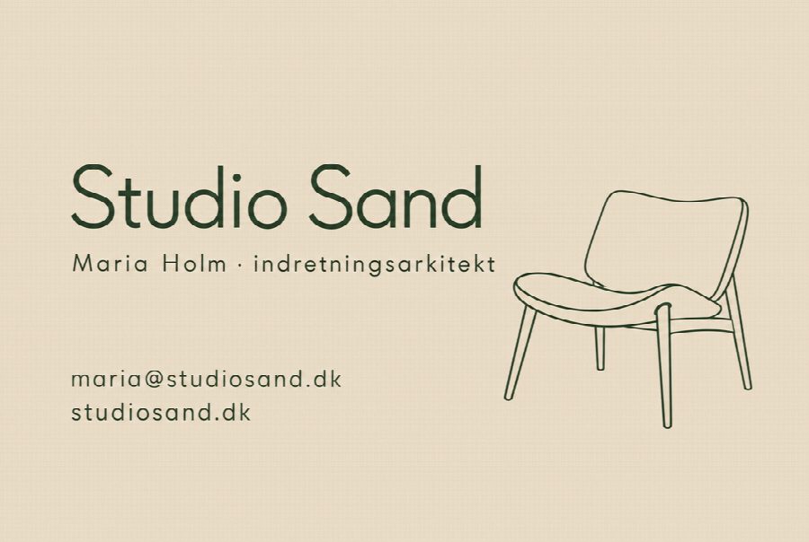 Visitkort lavet med AI: Studio Sand