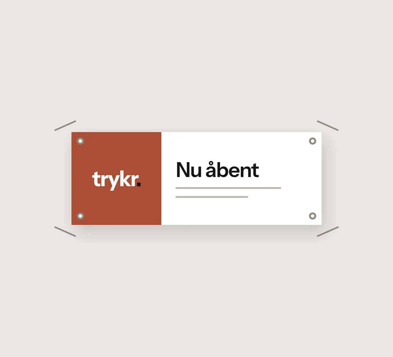 PVC-banner med øskner og snore