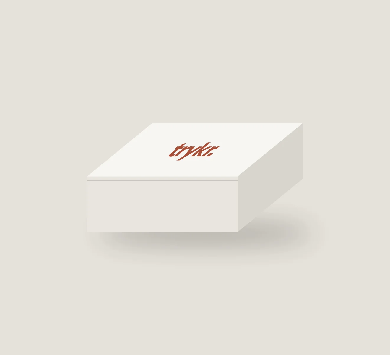 Lukket cateringkasse med logo på låget