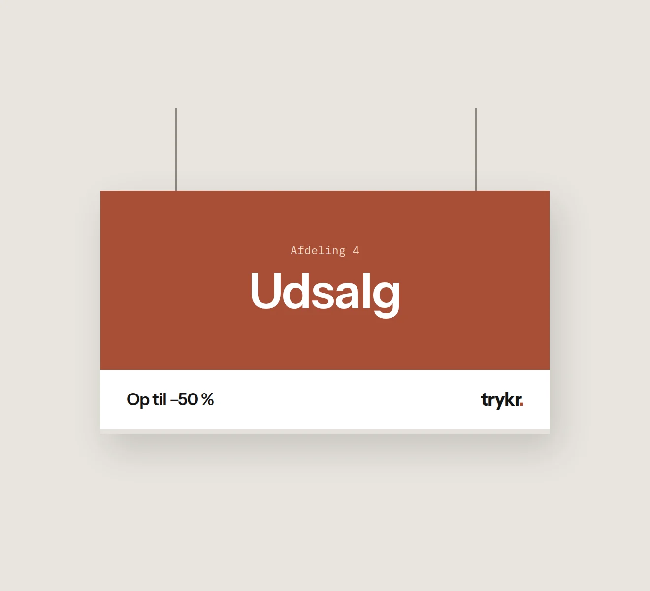 Forex-skilt hængende fra loftet i en butik