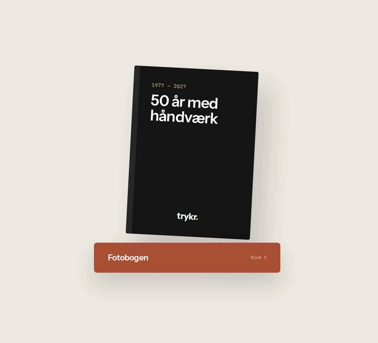 Hardcover-bog med trykt omslag