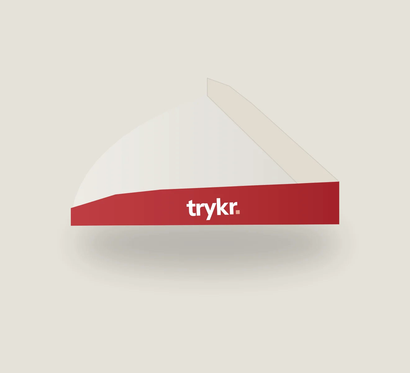 Trykt pizzaslice-holder med et stykke pizza